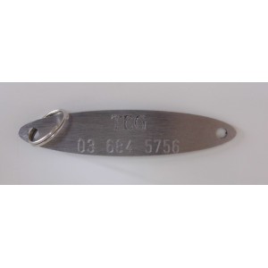 70mm Long Stainless Steel Dog Tag