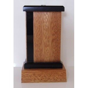 Wooden Trophy with a Black Strip