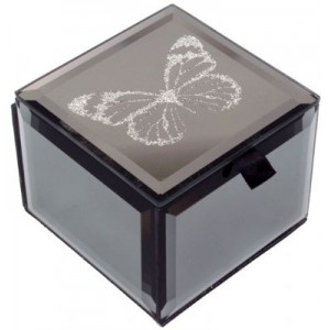 Mirrored Trinket Box, Butterfly